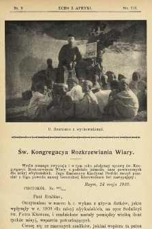 Echo z Afryki : pismo miesięczne illustrowane dla poparcia misyj katolickich w Afryce. 1910, nr 8