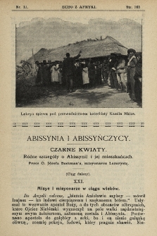 Echo z Afryki : pismo miesięczne illustrowane dla poparcia misyj katolickich w Afryce. 1911, nr 11