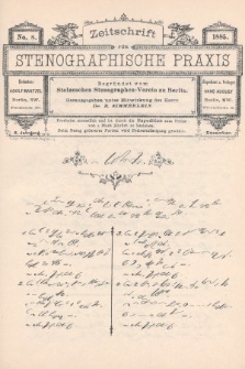Zeitschrift für Stenographische Praxis. Jg 2, 1885, no. 8