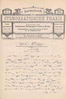 Zeitschrift für Stenographische Praxis. Jg 2, 1886, no. 9