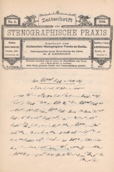 Zeitschrift für Stenographische Praxis. Jg 3, 1886, no. 2