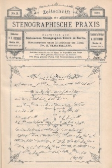 Zeitschrift für Stenographische Praxis. Jg 4, 1887, no. 3