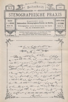 Zeitschrift für Stenographische Praxis. Jg 4, 1887, no. 8