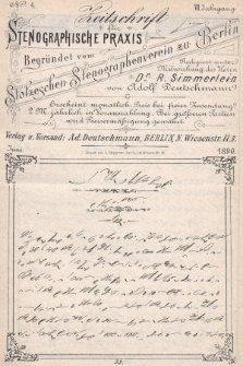 Zeitschrift für Stenographische Praxis. Jg 7, 1890, no. 4
