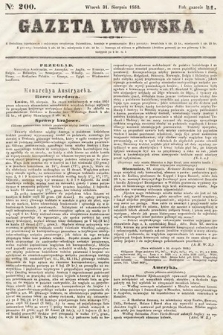 Gazeta Lwowska. 1852, nr 200