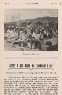 Echo z Afryki : katolickie pismo miesięczne dla poparcia działalności misyjnej w Afryce. 1917, nr 9