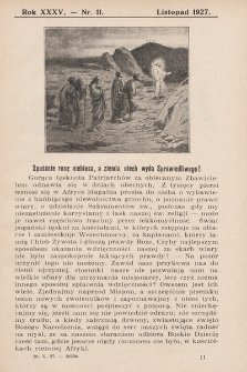 Echo z Afryki : katolickie pismo miesięczne dla poparcia działalności misyjnej w Afryce. 1927, nr 11