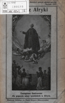 Echo z Afryki : katolickie pismo miesięczne dla poparcia działalności misyjnej w Afryce. 1931, nr 1