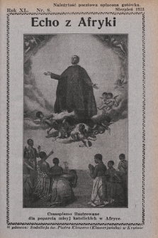 Echo z Afryki : katolickie pismo miesięczne dla poparcia działalności misyjnej w Afryce. 1933, nr 8