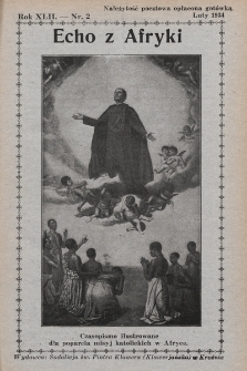 Echo z Afryki : katolickie pismo miesięczne dla poparcia działalności misyjnej w Afryce. 1934, nr 2