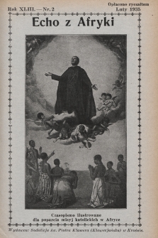 Echo z Afryki : katolickie pismo miesięczne dla poparcia działalności misyjnej w Afryce. 1935, nr 2