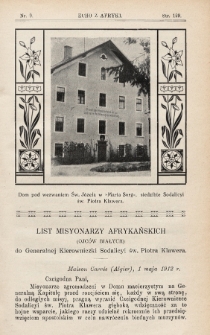 Echo z Afryki : katolicki miesięcznik misyjny illustrowany. 1912, nr 9