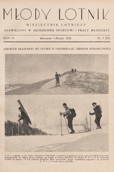 Młody Lotnik : miesięcznik lotniczy : poświęcony w szczególności sportowi i pracy młodzieży. 1929, nr 3