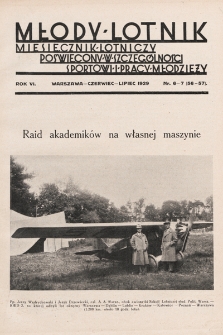 Młody Lotnik : miesięcznik lotniczy : poświęcony w szczególności sportowi i pracy młodzieży. 1929, nr 6-7