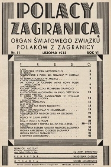 Polacy Zagranicą : organ Światowego Związku Polaków z Zagranicy. 1935, nr 11