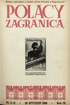 Polacy Zagranicą : organ Światowego Związku Polaków z Zagranicy. 1938, nr 2K (numer specjalny)