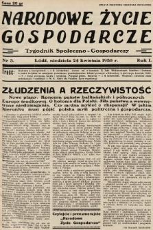 Narodowe Życie Gospodarcze : tygodnik społeczno-gospodarczy. 1938, nr 3