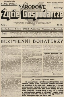 Narodowe Życie Gospodarcze : tygodnik społeczno-gospodarczy. 1938, nr 13