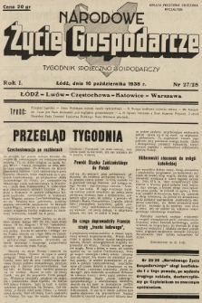 Narodowe Życie Gospodarcze : tygodnik społeczno-gospodarczy. 1938, nr 27/28