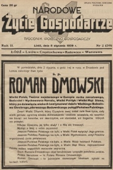 Narodowe Życie Gospodarcze : tygodnik społeczno-gospodarczy. 1939, nr 2