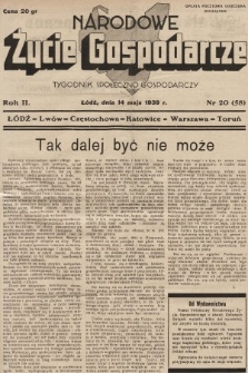 Narodowe Życie Gospodarcze : tygodnik społeczno-gospodarczy. 1939, nr 20