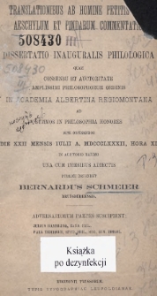 De translationibus ab homine petitis apud Aeschylum et Pindarum commentatio