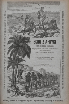 Echo z Afryki : pismo miesięczne illustrowane dla popierania zniesienia niewolnictwa i dla rozszerzania misyj katolickich w Afryce. 1893, nr 4