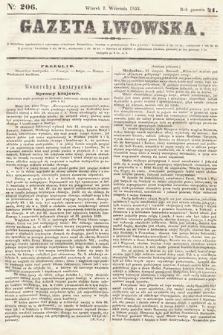Gazeta Lwowska. 1852, nr 206