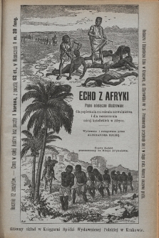 Echo z Afryki : pismo miesięczne illustrowane dla popierania zniesienia niewolnictwa i dla rozszerzania misyj katolickich w Afryce. 1897, nr 8