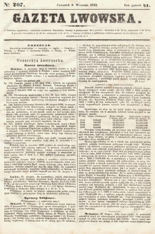 Gazeta Lwowska. 1852, nr 207