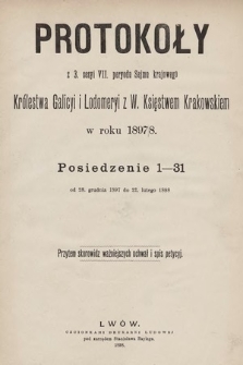 [Kadencja VII, sesja III] Skorowidz Ważniejszych Uchwał oraz Spis Petycyj