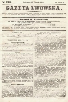 Gazeta Lwowska. 1852, nr 210