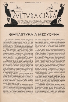 Kultura Ciała : miesięcznik ilustrowany poświęcony szerzeniu kultu zdrowia fizycznego i kosmetyce. 1927, nr 4