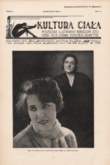 Kultura Ciała : miesięcznik ilustrowany poświęcony szerzeniu kultu zdrowia fizycznego i kosmetyce. 1928, nr 4