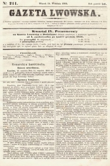 Gazeta Lwowska. 1852, nr 211