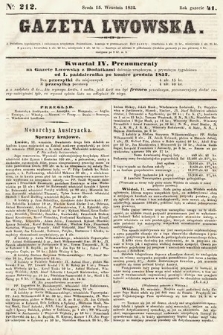 Gazeta Lwowska. 1852, nr 212