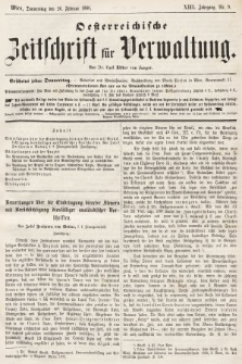 Oesterreichische Zeitschrift für Verwaltung. Jg. 13, 1880, nr 9