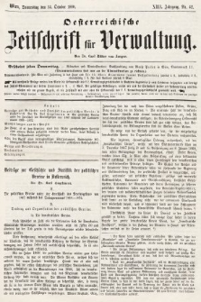 Oesterreichische Zeitschrift für Verwaltung. Jg. 13, 1880, nr 42