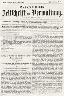 Oesterreichische Zeitschrift für Verwaltung. Jg. 14, 1881, nr 3