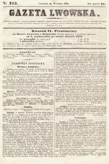 Gazeta Lwowska. 1852, nr 213