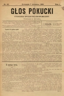 Głos Pokucki. 1899, nr 23