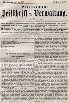 Oesterreichische Zeitschrift für Verwaltung. Jg. 20, 1887, nr 23