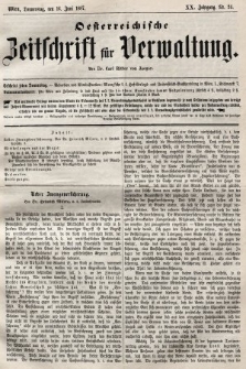 Oesterreichische Zeitschrift für Verwaltung. Jg. 20, 1887, nr 24