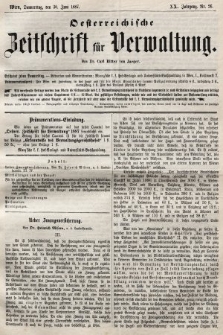 Oesterreichische Zeitschrift für Verwaltung. Jg. 20, 1887, nr 26