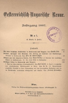 Oesterreichisch-Ungarische Revue. Jg. [2], 1887, Bd. 3, Heft 2