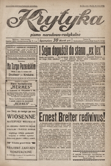 Krytyka : pismo narodowo-radykalne. R. 1. 1922, nr 5