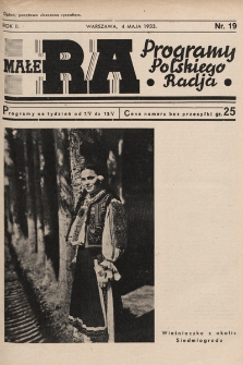 Małe RA : programy Polskiego Radja. R. 2. 1933, nr 19