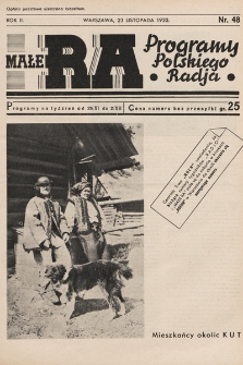 Małe RA : programy Polskiego Radja. R. 2. 1933, nr 48