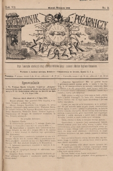 Przewodnik Pożarniczy „Związek” : organ Towarzystw Ochotniczych Straży Pożarnych Królestwa Galicyi i Lodomeryi z Wielkiem Księstwem Krakowskiem. 1893, nr 9