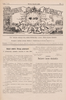 Przewodnik Pożarniczy „Związek” : organ Towarzystw Ochotniczych Straży Pożarnych Królestwa Galicyi i Lodomeryi z Wielkiem Księstwem Krakowskiem. 1894, nr 1